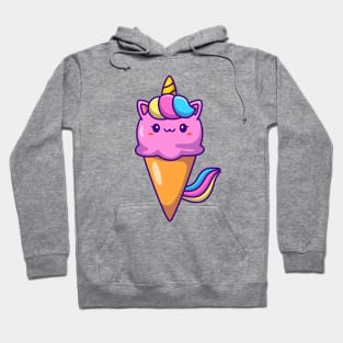 Cute Unicorn Ice Cream Hoodie